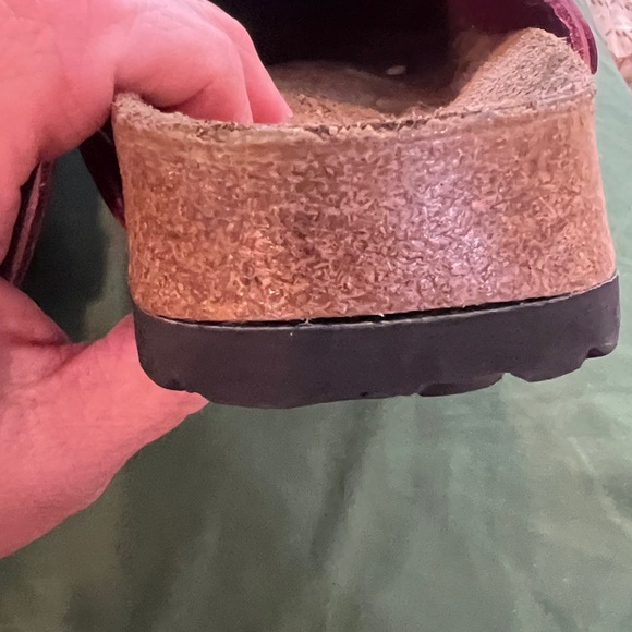 Birkenstock ladies red leather slip on clogs size 41 (10) ladies (8) men - Picture 6 of 11